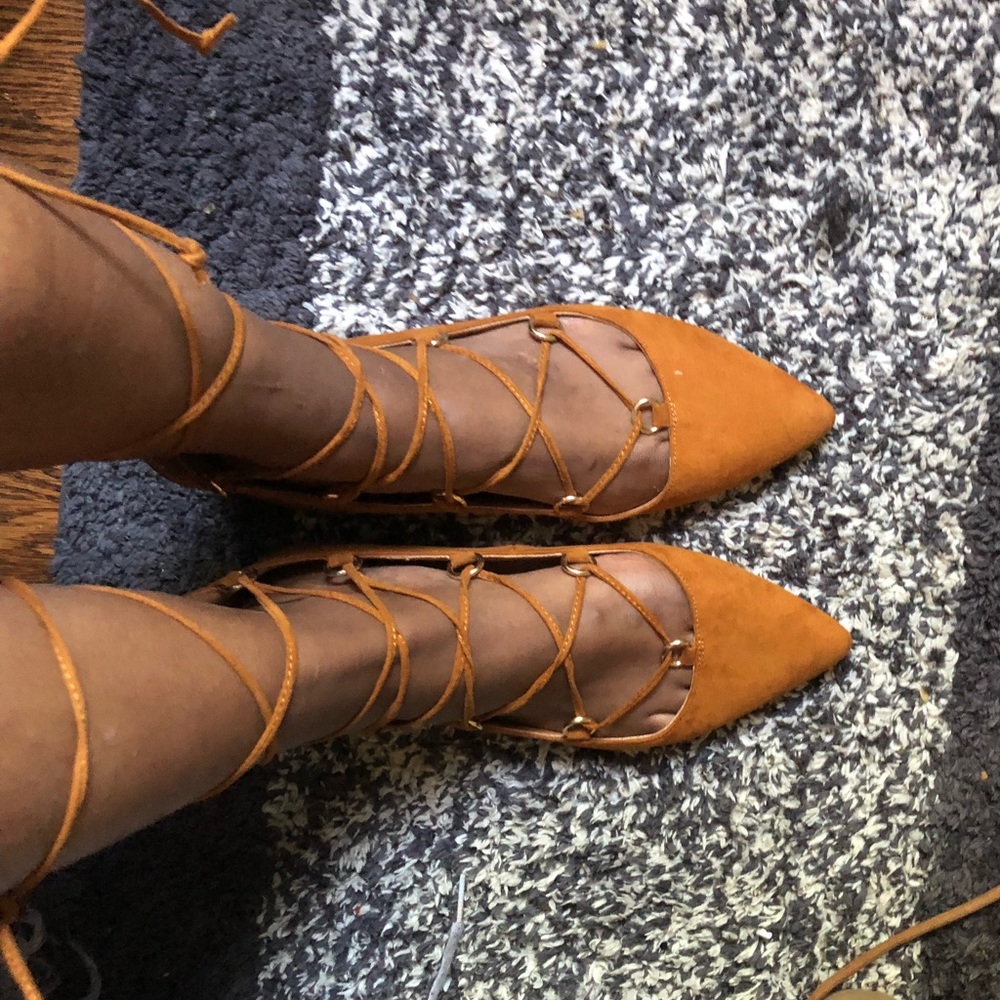 Forever 21 lace up flats